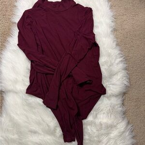 A New Day Maroon Long-sleeve Bodysuit XL